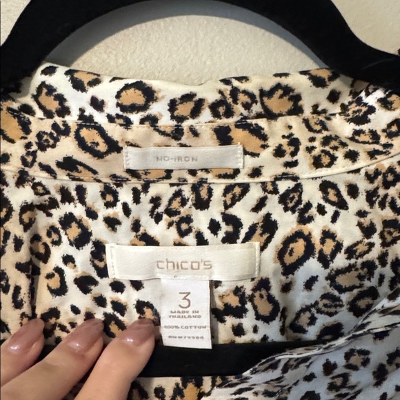 Chico’s No-Iron Cheetah Blouse - Picture 2 of 5